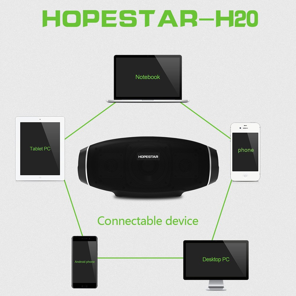 Бездротова портативна колонка Hopestar H20 Bluetooth - мініатюра 6
