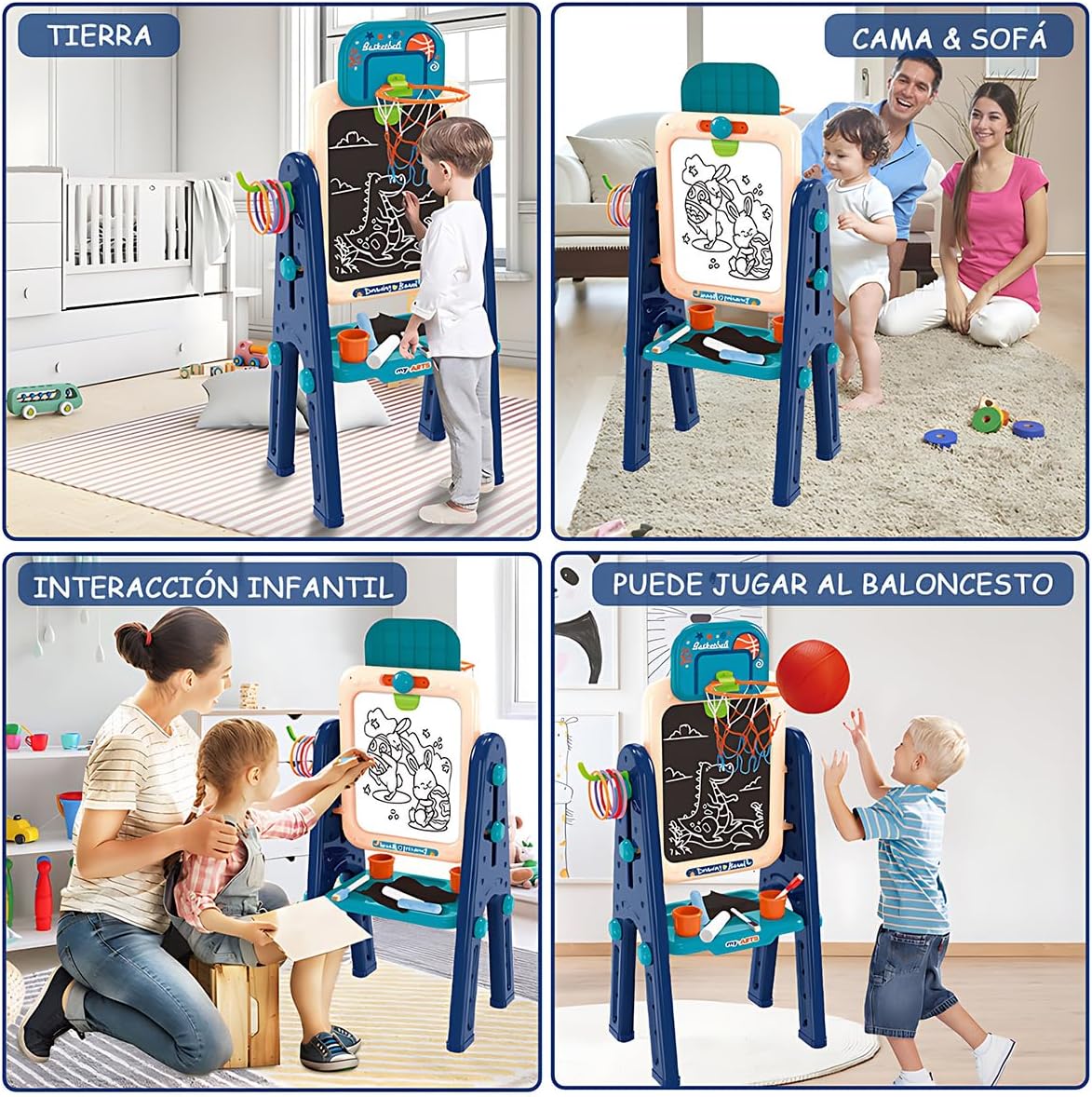 Дитячий двосторонній мольберт 628-122 Мел-маркери ∙ Двосторонній мольберт для малювання Creativity Easel - мініатюра 5