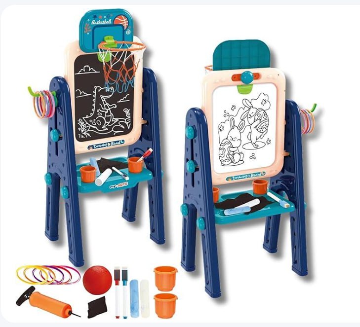 Дитячий двосторонній мольберт 628-122 Мел-маркери ∙ Двосторонній мольберт для малювання Creativity Easel - мініатюра 7