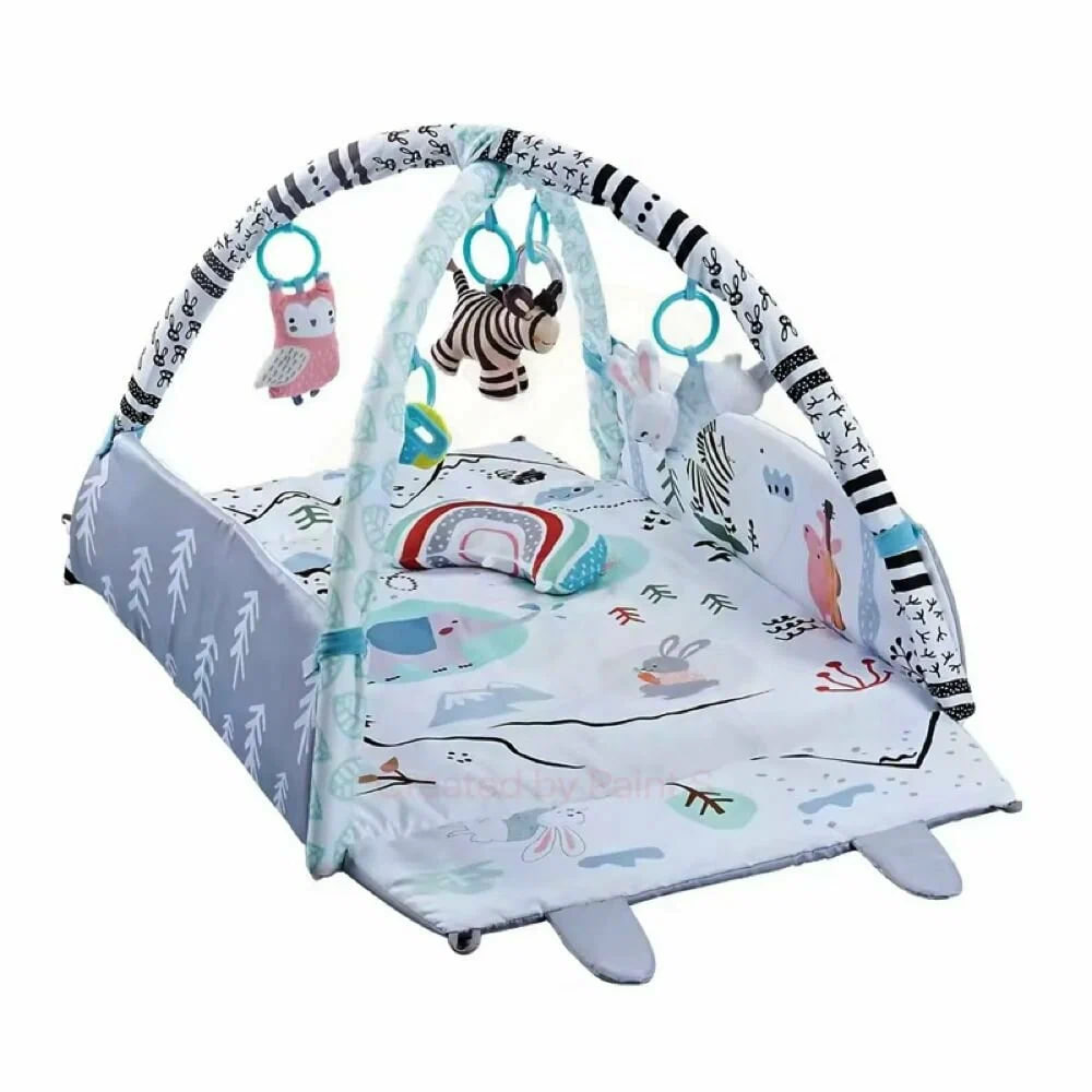 Розвиваючий ігровий кокон Wonder Toy з брязкальцями та м’ячиками ∙ Дитячий килимок з м’якими бортиками Wonder Toy - мініатюра 3