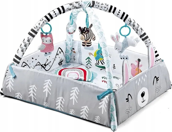 Розвиваючий ігровий кокон Wonder Toy з брязкальцями та м’ячиками ∙ Дитячий килимок з м’якими бортиками Wonder Toy - мініатюра 5