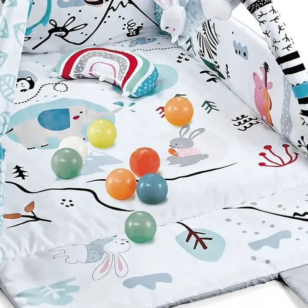 Розвиваючий ігровий кокон Wonder Toy з брязкальцями та м’ячиками ∙ Дитячий килимок з м’якими бортиками Wonder Toy - мініатюра 8