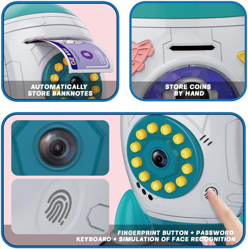Сейф-скарбничка Ракета електронна музична 852A ∙ Дитячий електронний сейф-скарбничка у формі космічної ракети - мініатюра 5