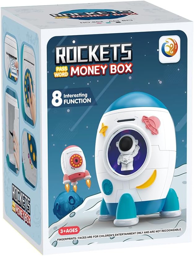 Сейф-скарбничка Ракета електронна музична 852A ∙ Дитячий електронний сейф-скарбничка у формі космічної ракети - мініатюра 7