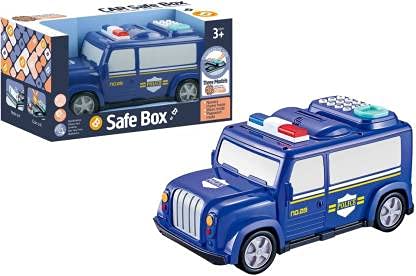 Сейф-скарбничка дитячий Машина поліції 589-13B ∙ Дитячий електронний сейф у вигляді поліцейського авто
