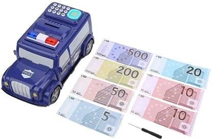 Сейф-скарбничка дитячий Машина поліції 589-13B ∙ Дитячий електронний сейф у вигляді поліцейського авто - мініатюра 3