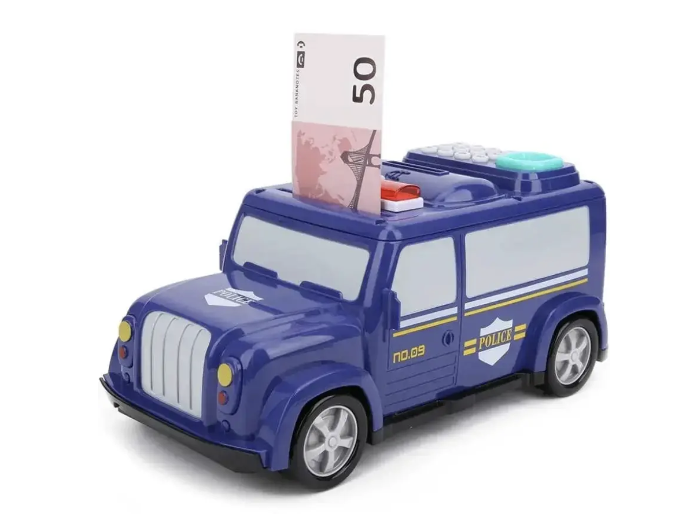 Сейф-скарбничка дитячий Машина поліції 589-13B ∙ Дитячий електронний сейф у вигляді поліцейського авто - мініатюра 7