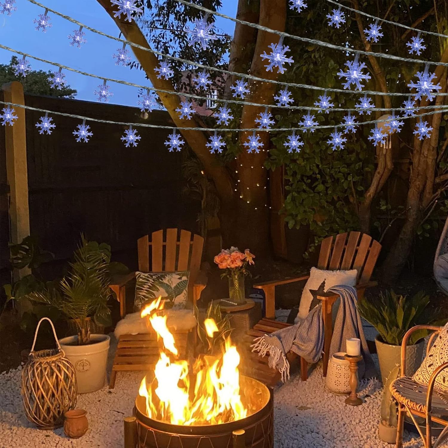 Світлодіодна LED гірлянда Сніжинки 3 м для дому та свят ∙ Гірлянда Сніжинки з LED-ефектами - мініатюра 11