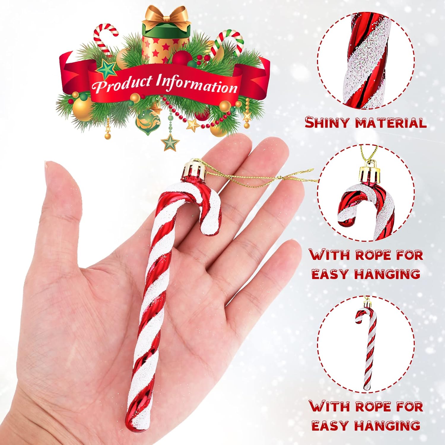 Світлодіодна гірлянда 3 м Льодяники для декору ∙ Гірлянда Льодяники 3 м теплий білий USB - мініатюра 5