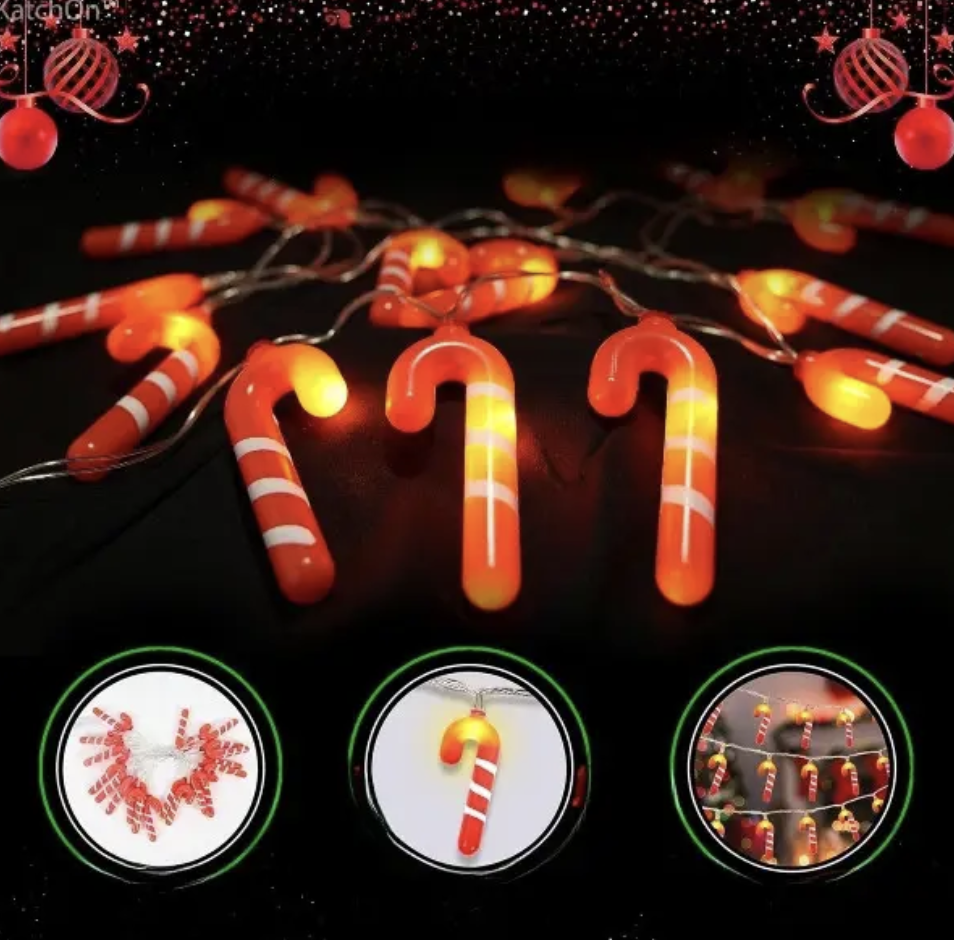 Світлодіодна гірлянда 3 м Льодяники для декору ∙ Гірлянда Льодяники 3 м теплий білий USB - мініатюра 11