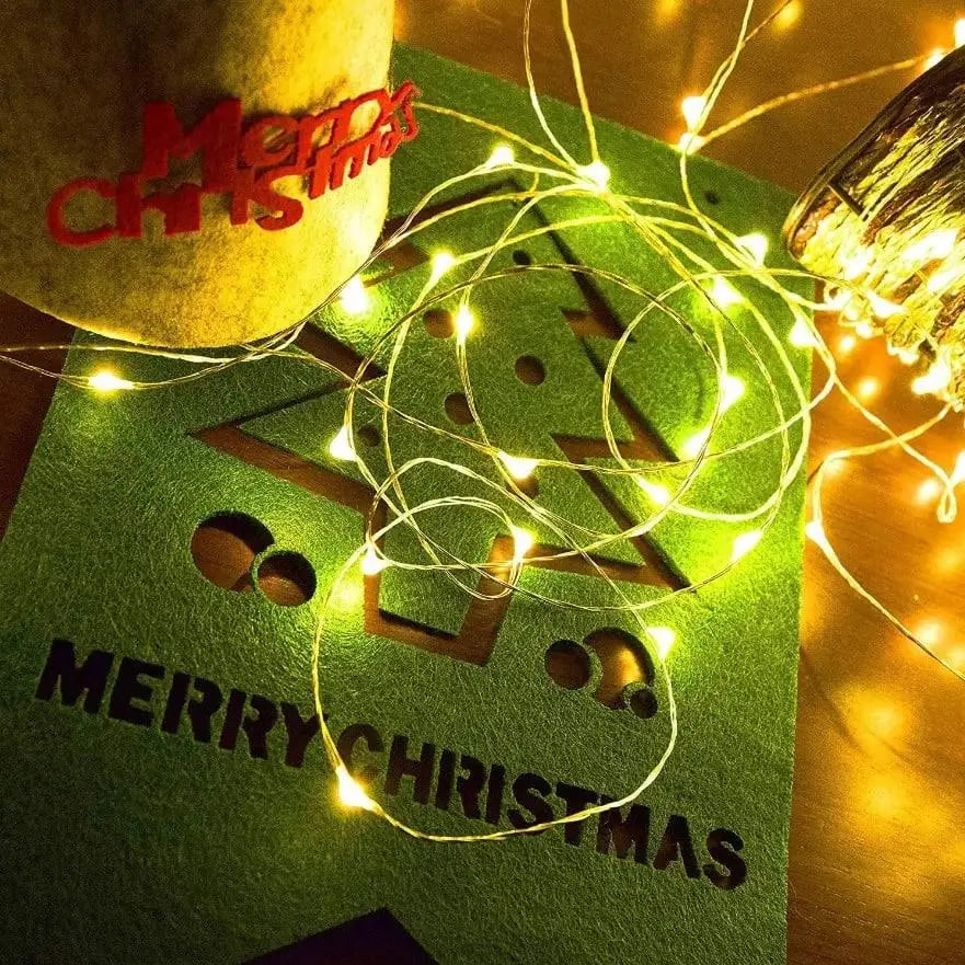 Універсальна гірлянда 5м Батарейка+USB тепле світло 300 LED ∙ Гірлянда Батарейка+USB лісочка 5м з 300 LED - мініатюра 3