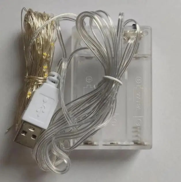 Універсальна гірлянда 5м Батарейка+USB тепле світло 300 LED ∙ Гірлянда Батарейка+USB лісочка 5м з 300 LED - мініатюра 8
