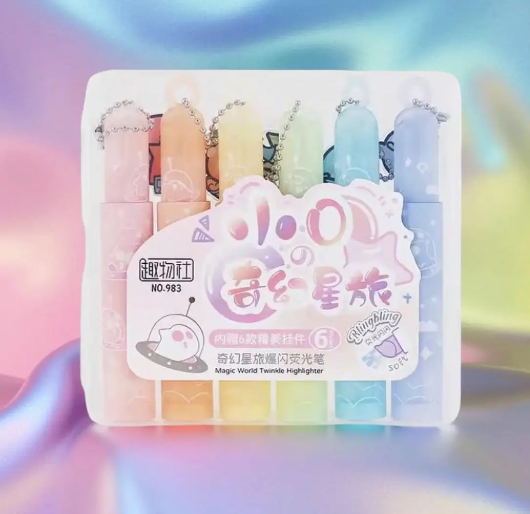 Набір акварельних маркерів NO983-1 для дітей ∙ Акварельні маркери 6 шт 983-1