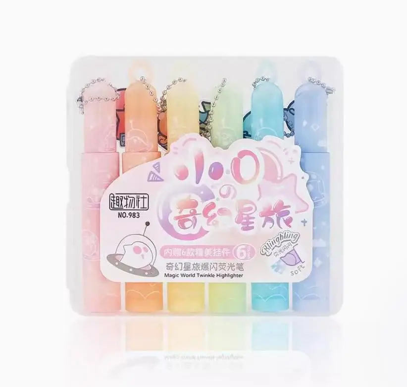 Набір акварельних маркерів NO983-1 для дітей ∙ Акварельні маркери 6 шт 983-1 - мініатюра 2