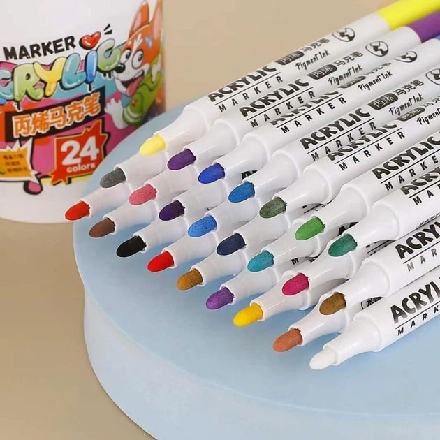 Набір акварельних маркерів 12 шт Water Color Pen 635-12 ∙ Акварельні маркери Water Color Pen 635-12 - мініатюра 4