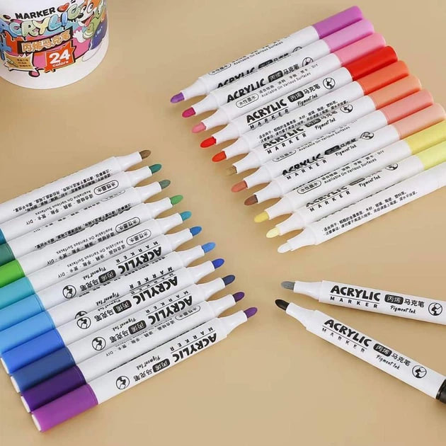 Набір акварельних маркерів 12 шт Water Color Pen 635-12 ∙ Акварельні маркери Water Color Pen 635-12 - мініатюра 5