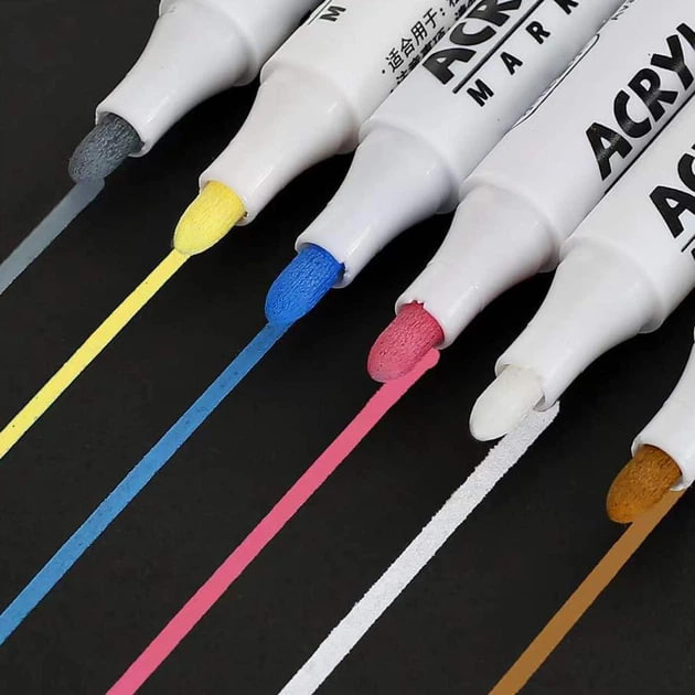 Набір акварельних маркерів 12 шт Water Color Pen 635-12 ∙ Акварельні маркери Water Color Pen 635-12 - мініатюра 6