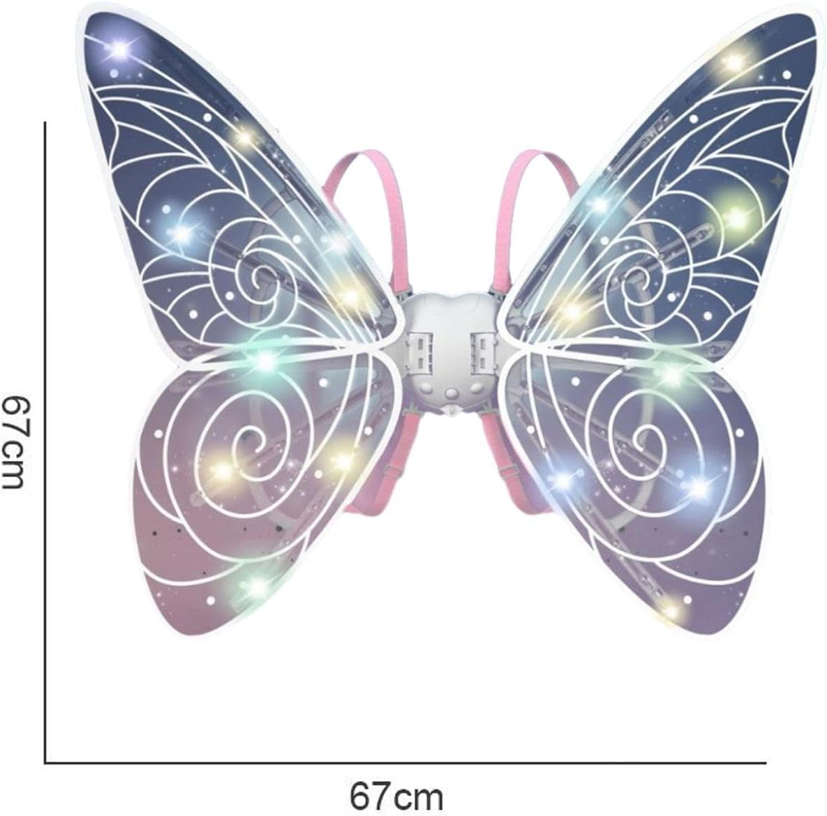 Крила феї Shadow Angel LED підсвічування та рухомий механізм ∙ Світлові LED-крила Shadow для створення чарівного образу феї - мініатюра 2