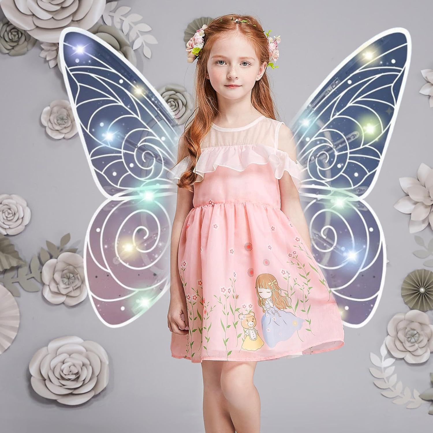 Крила феї Shadow Angel LED підсвічування та рухомий механізм ∙ Світлові LED-крила Shadow для створення чарівного образу феї - мініатюра 7