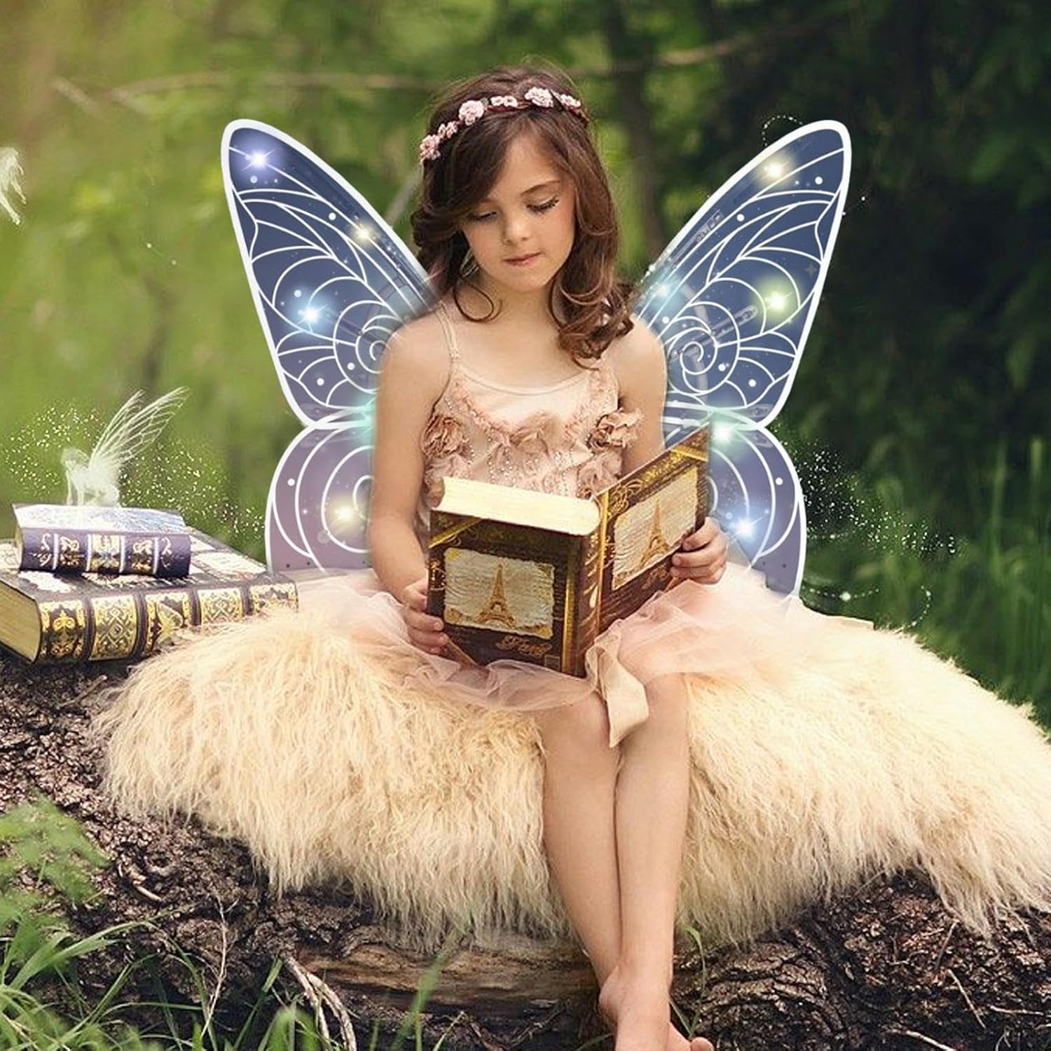 Крила феї Shadow Angel LED підсвічування та рухомий механізм ∙ Світлові LED-крила Shadow для створення чарівного образу феї - мініатюра 8