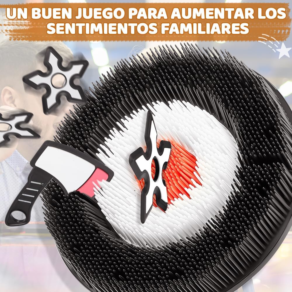 Безпечний метальний дартс для дітей і дорослих ∙ Набір для гри в дартс 3 сокири та 3 зірки - мініатюра 5