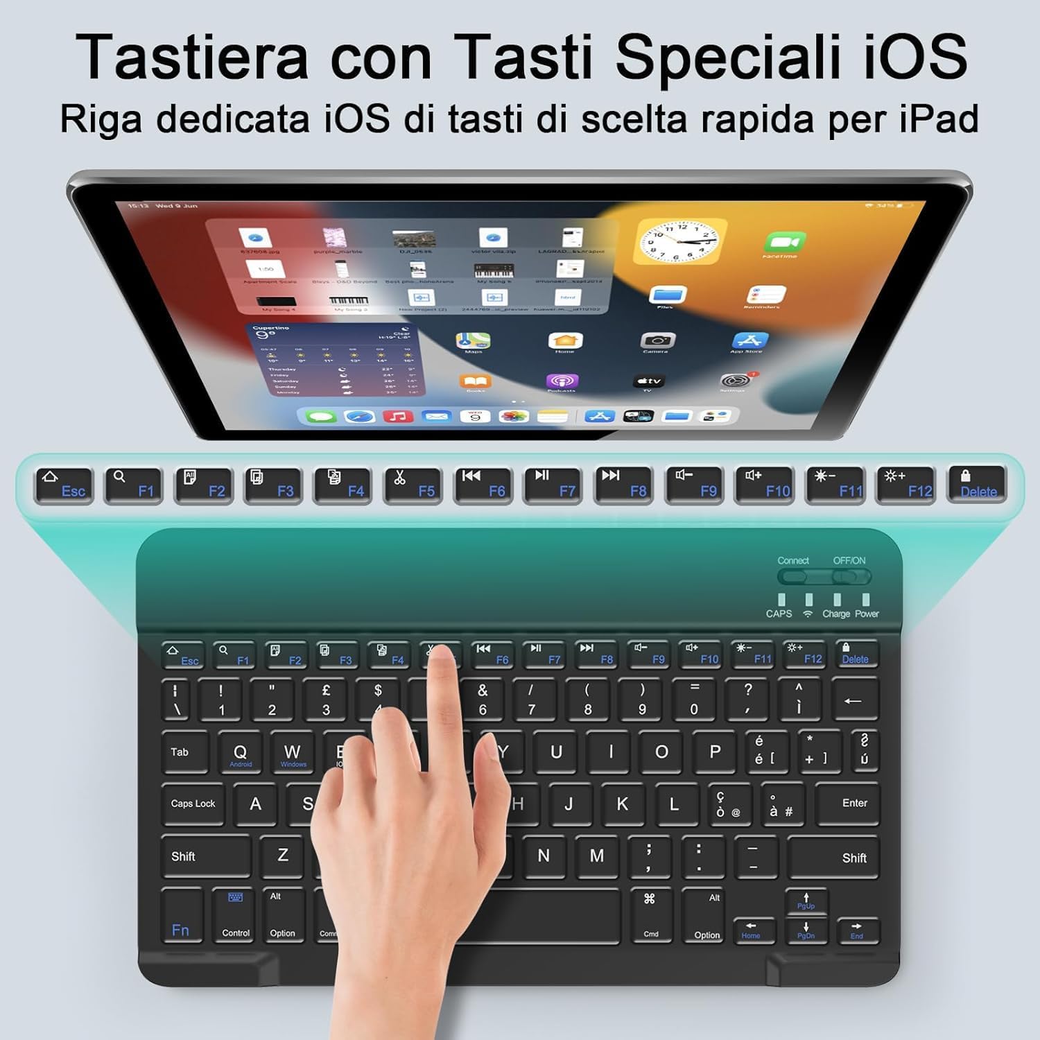 Бездротова клавіатура з мишкою для планшета XL-5370 для роботи та навчання ∙ Комплект Keyboard XL-5370 клавіатура + мишка Bluetooth з USB-приймачем - мініатюра 4