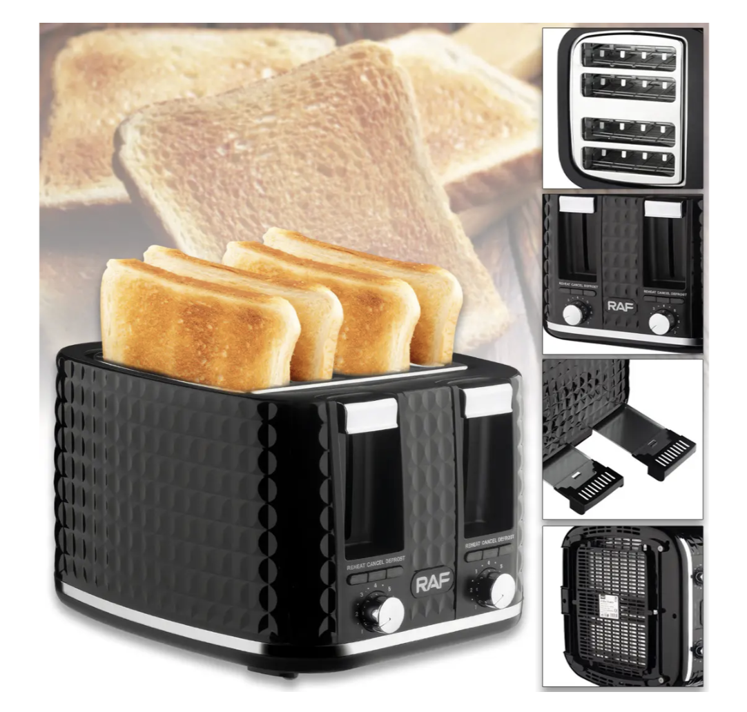 Тостер 4 скибочки 1500Вт R-503 з 6 рівнями підсмажування ∙ Електричний автоматичний тостер на 4 відділення R-503 - мініатюра 9