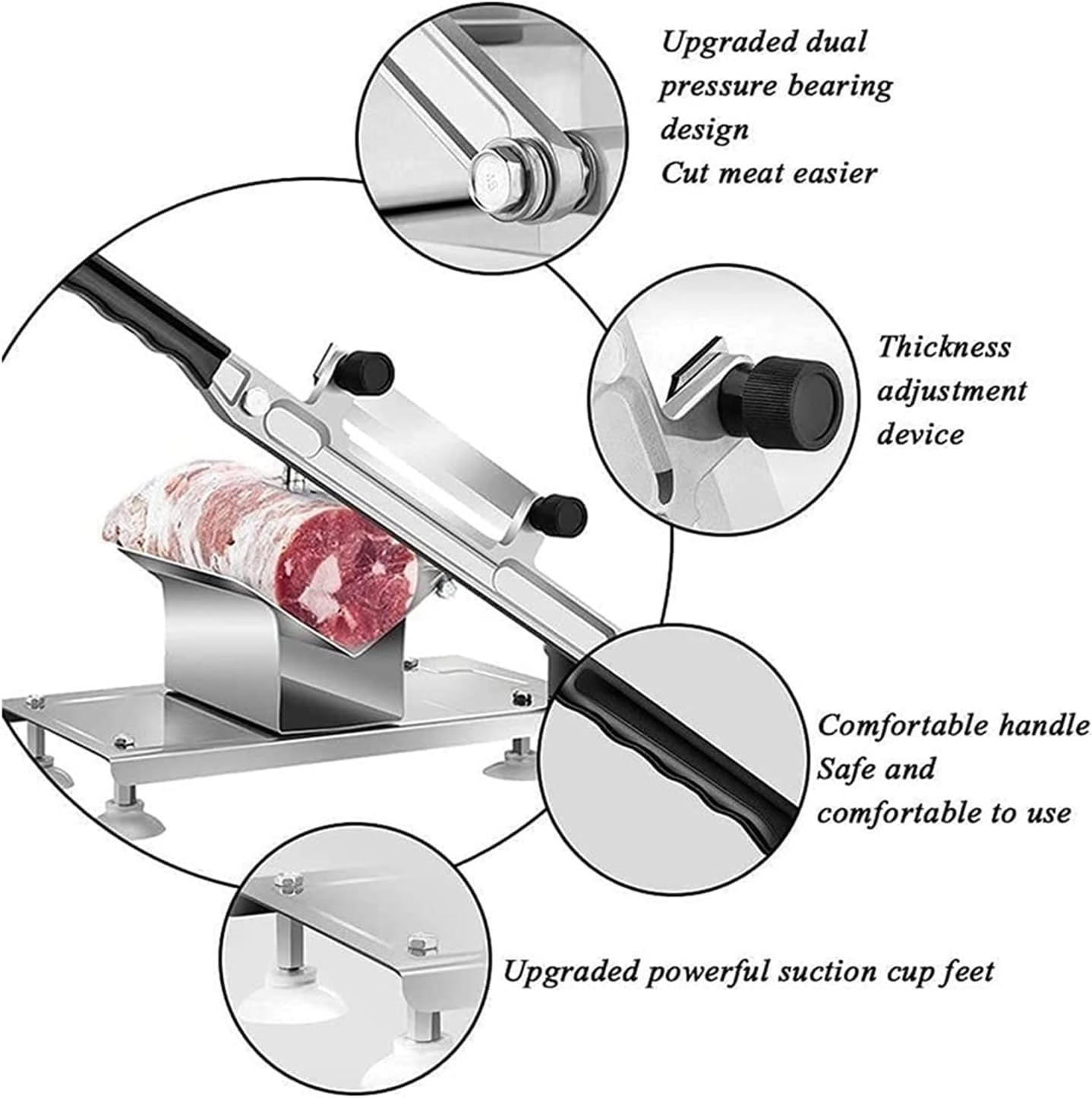 Слайсер для тонкої нарізки м’яса LY-619 для дому ∙ Ломтерізка для м’ясних виробів LY-619 - мініатюра 2