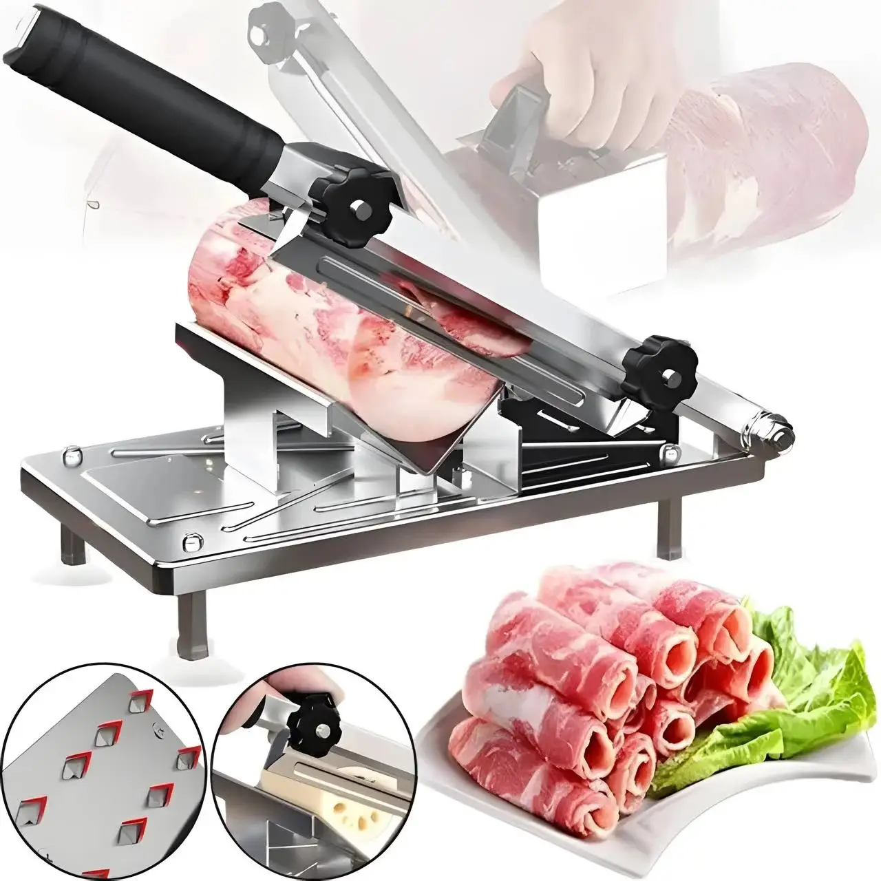 Слайсер для тонкої нарізки м’яса LY-619 для дому ∙ Ломтерізка для м’ясних виробів LY-619 - мініатюра 6