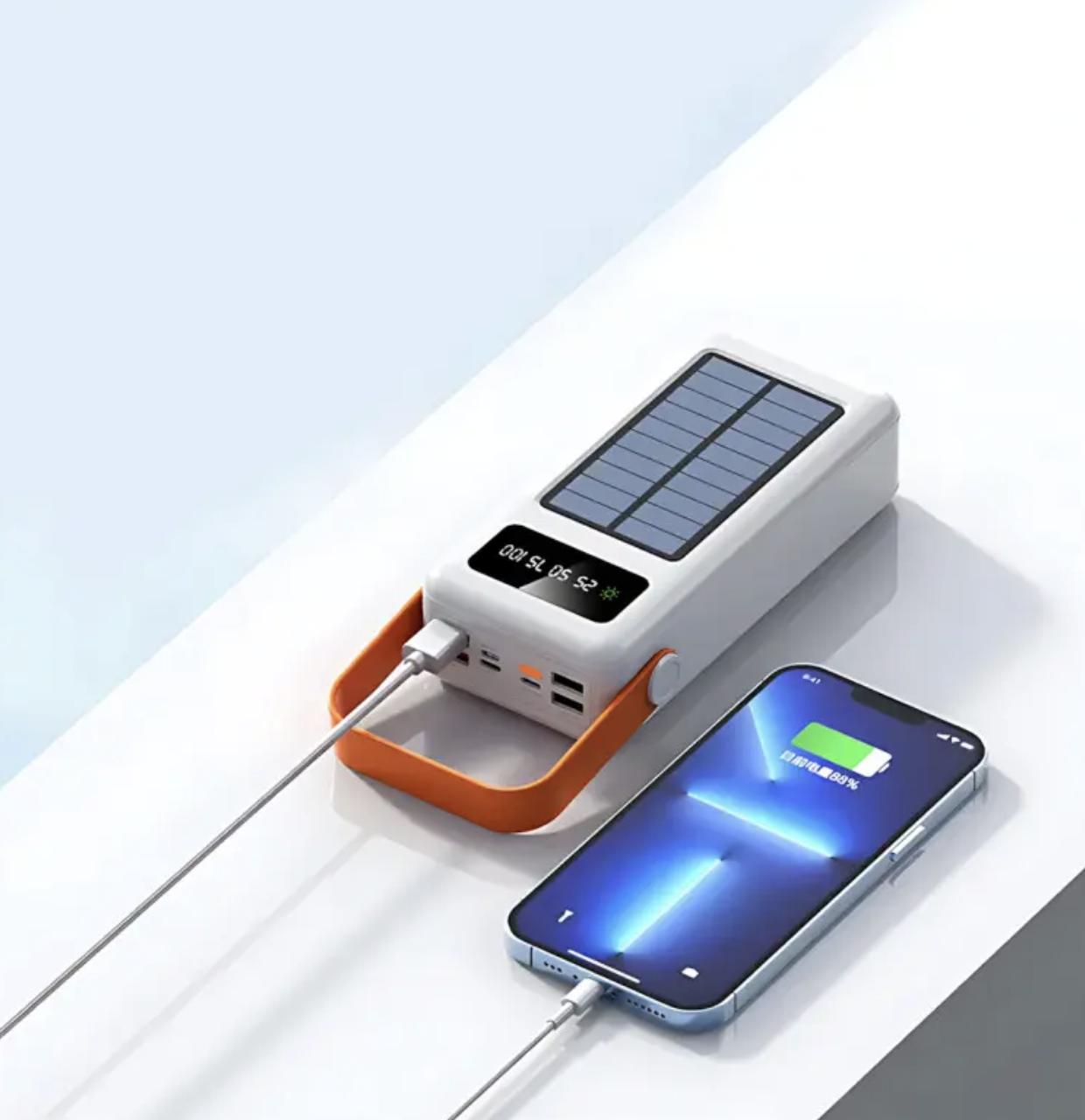 Портативний зовнішній акумулятор YM-640 CX з високою ємністю ∙ Power Bank із сонячною панеллю 160000 mAh YM-640 CX - мініатюра 4