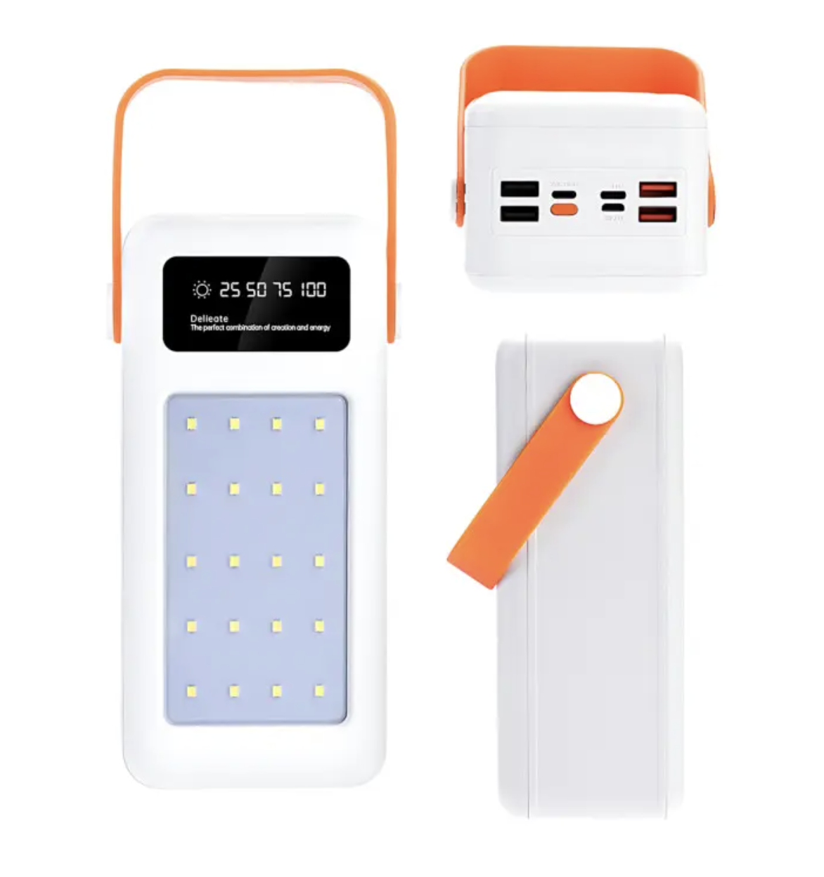 Портативний зовнішній акумулятор YM-640 CX з високою ємністю ∙ Power Bank із сонячною панеллю 160000 mAh YM-640 CX - мініатюра 5