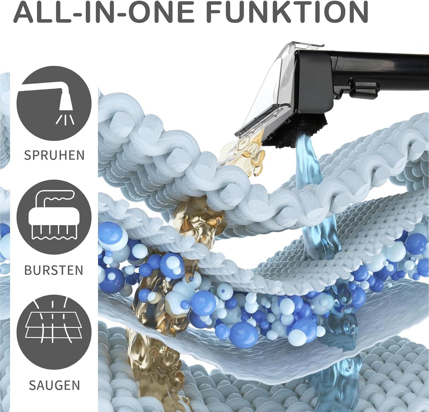 Моющий пылесос пятновыводитель Germatic M-332-B ∙ Пылесос пятновыводитель для ковров Germatic M-332-B - мініатюра 3