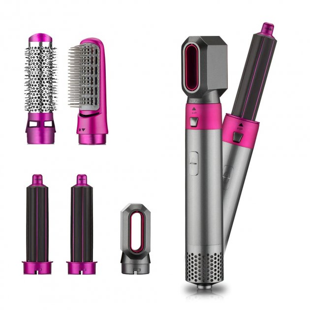 Повітряний мультистайлер Hot Air Styler 5 в 1 для різних типів волосся з насадками для сушіння, випрямлення, надання об'єму, укладання волосся в локони - мініатюра 3