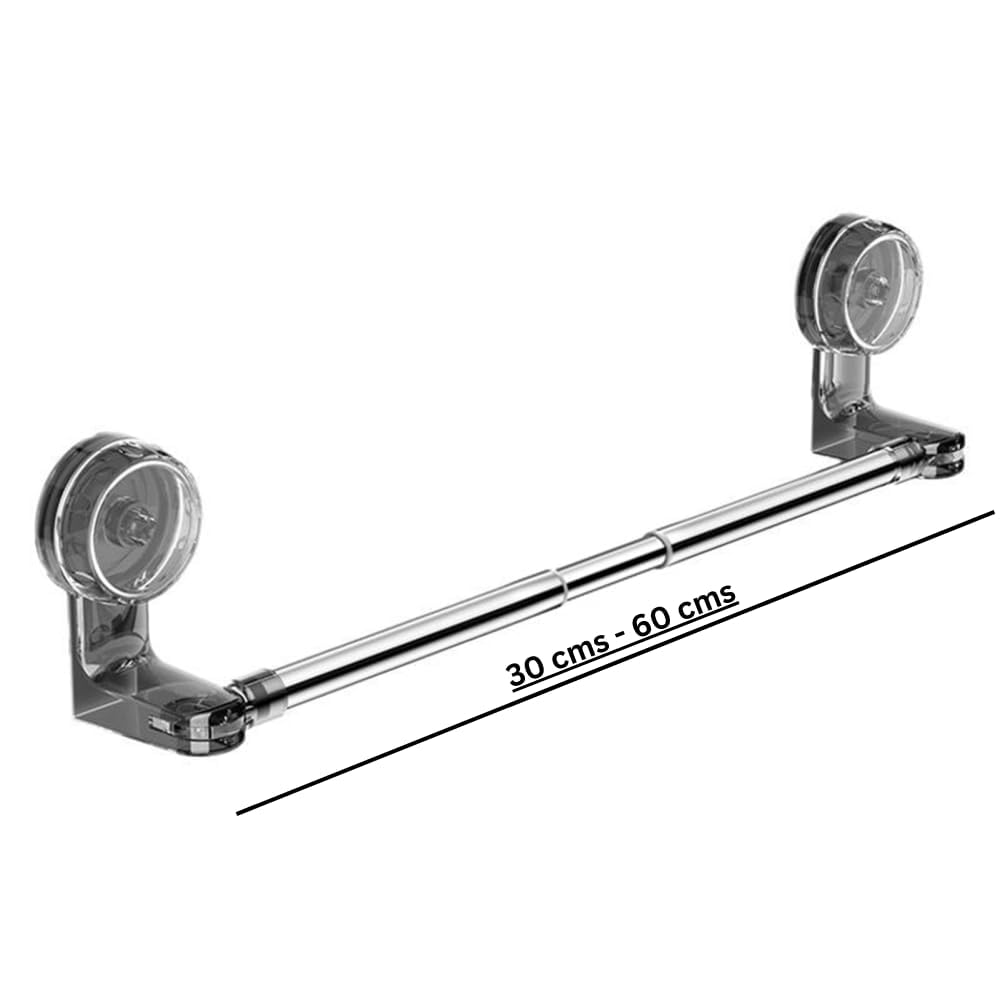 Телескопічна вішалка для рушників та предметів ∙ Вішалка-полиця на присосках - мініатюра 3