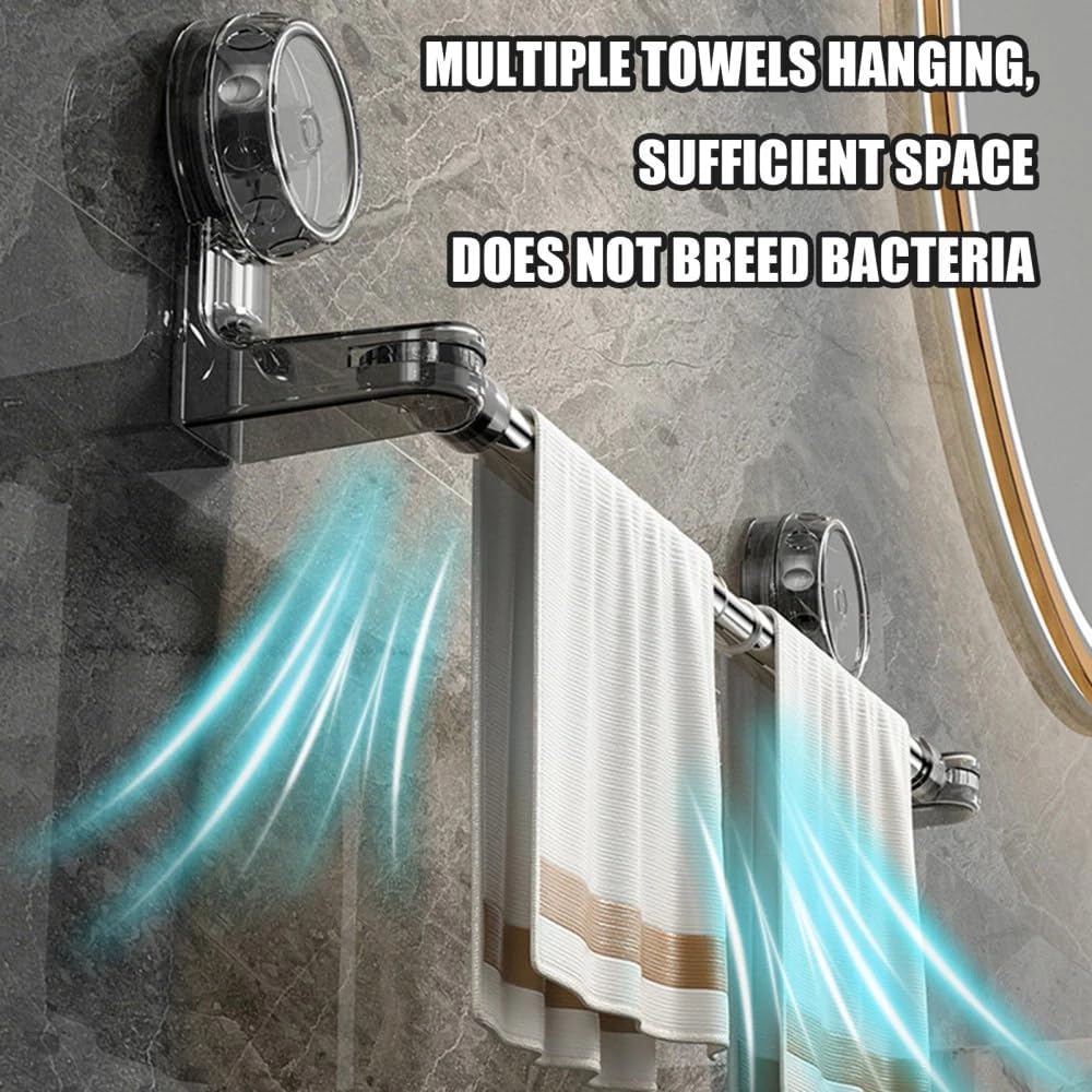 Телескопічна вішалка для рушників та предметів ∙ Вішалка-полиця на присосках - мініатюра 5