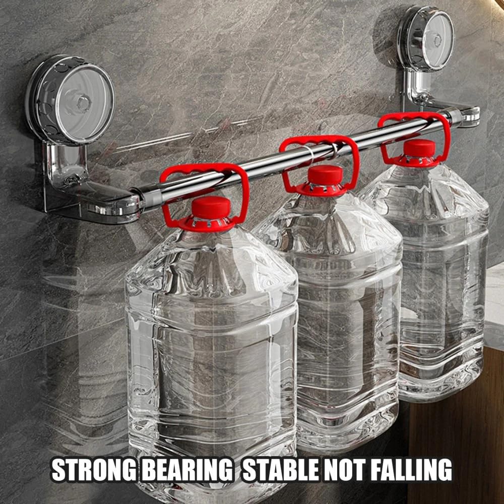 Телескопічна вішалка для рушників та предметів ∙ Вішалка-полиця на присосках - мініатюра 10