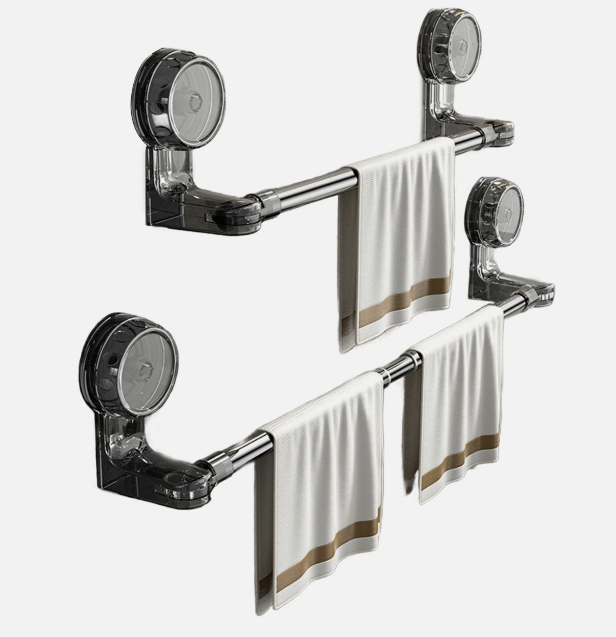 Телескопічна вішалка для рушників та предметів ∙ Вішалка-полиця на присосках - мініатюра 11