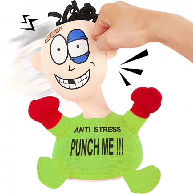 М'яка інтерактивна іграшка - антистрес PUNCH ME «Вдар мене» зі звуковим супроводом на присосках - мініатюра 2