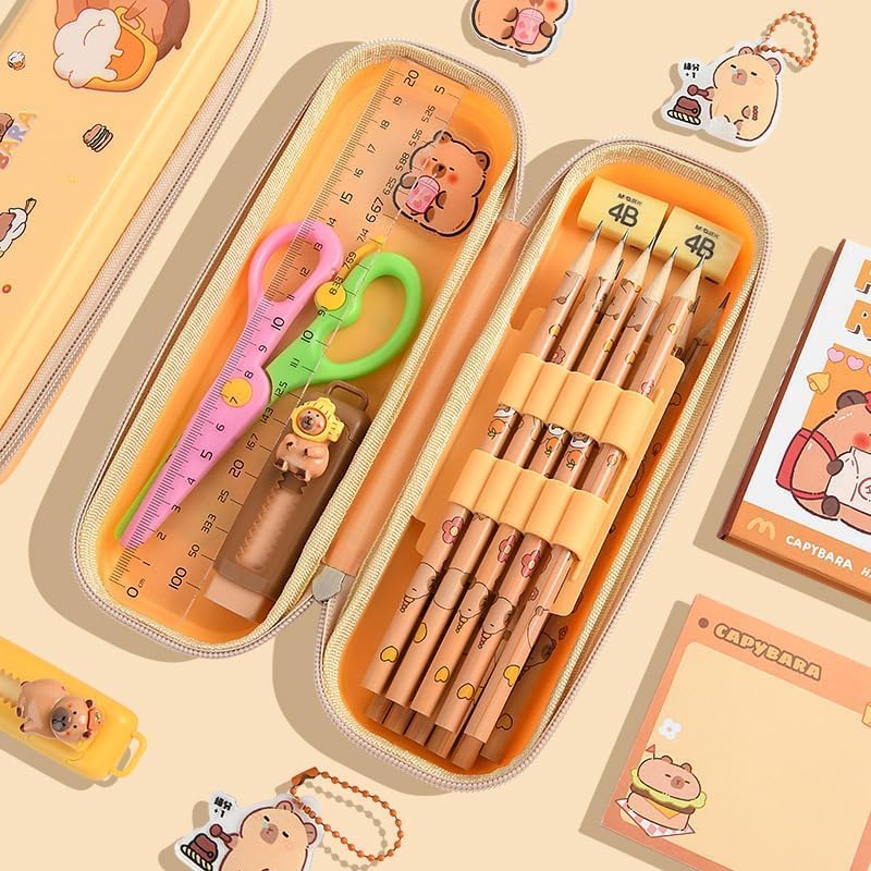 Канцелярський набір Капібара 55 предметів у кейсі з кодовим замком ∙ Великий подарунковий набір канцелярії у валізі Капібара 55 в 1 - мініатюра 11