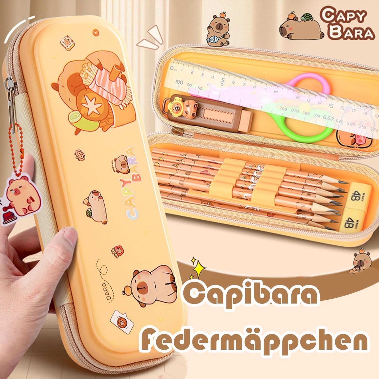 Канцелярський набір Капібара 55 предметів у кейсі з кодовим замком ∙ Великий подарунковий набір канцелярії у валізі Капібара 55 в 1 - мініатюра 13