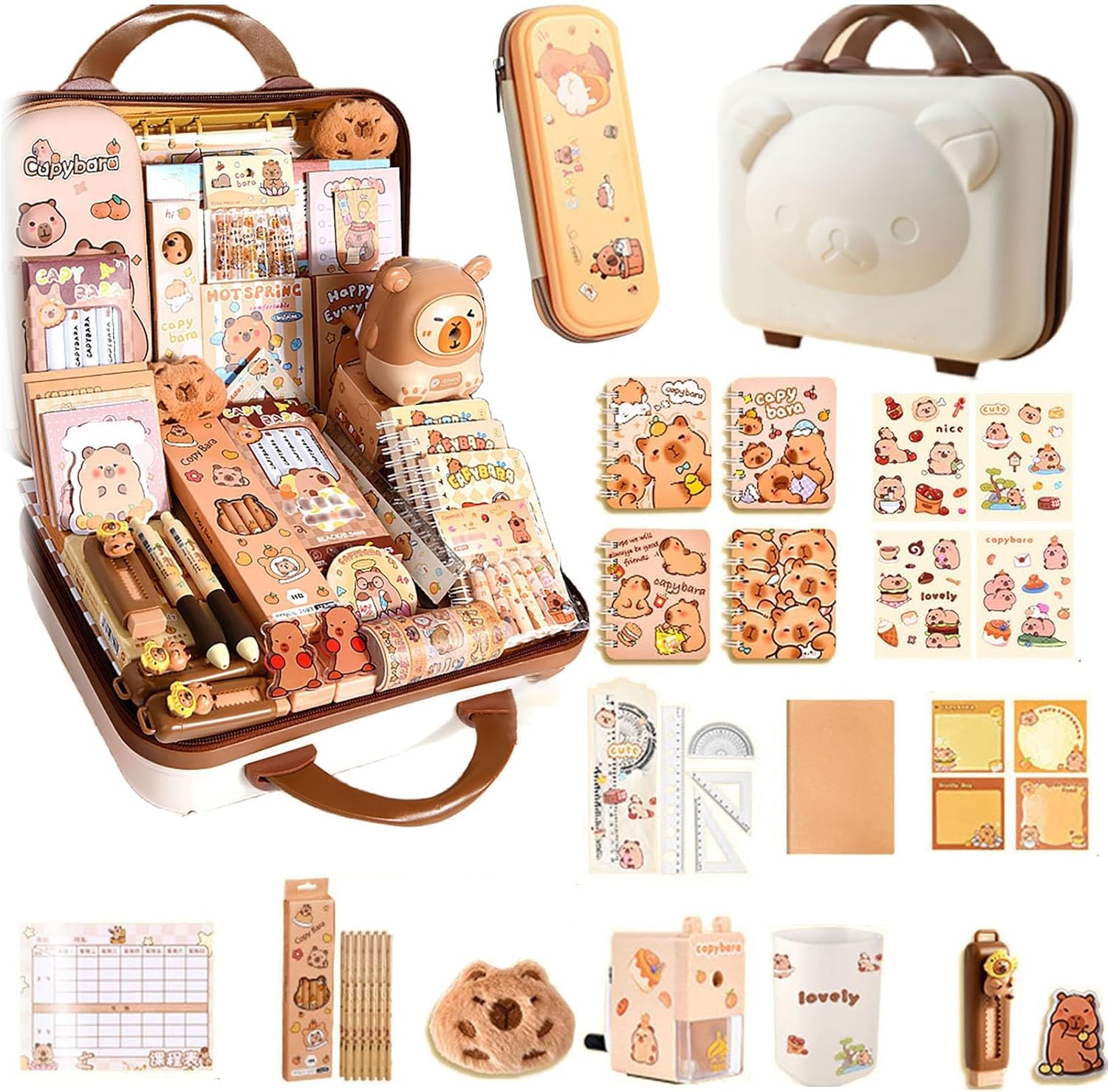 Канцелярський набір Капібара 55 предметів у кейсі з кодовим замком ∙ Великий подарунковий набір канцелярії у валізі Капібара 55 в 1 - мініатюра 14