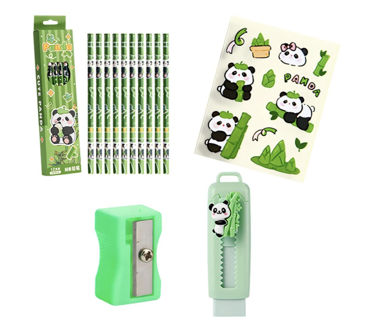 Канцелярський набір Панда 55 предметів у кейсі з кодовим замком ∙ Великий набір канцелярії у чемодані Панда 55 в 1 - мініатюра 2