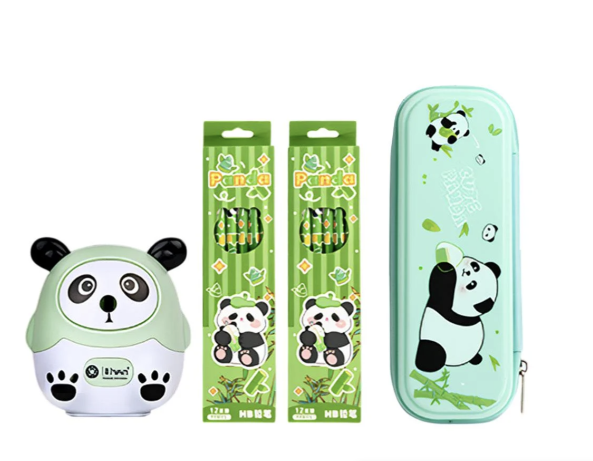 Канцелярський набір Панда 55 предметів у кейсі з кодовим замком ∙ Великий набір канцелярії у чемодані Панда 55 в 1 - мініатюра 6