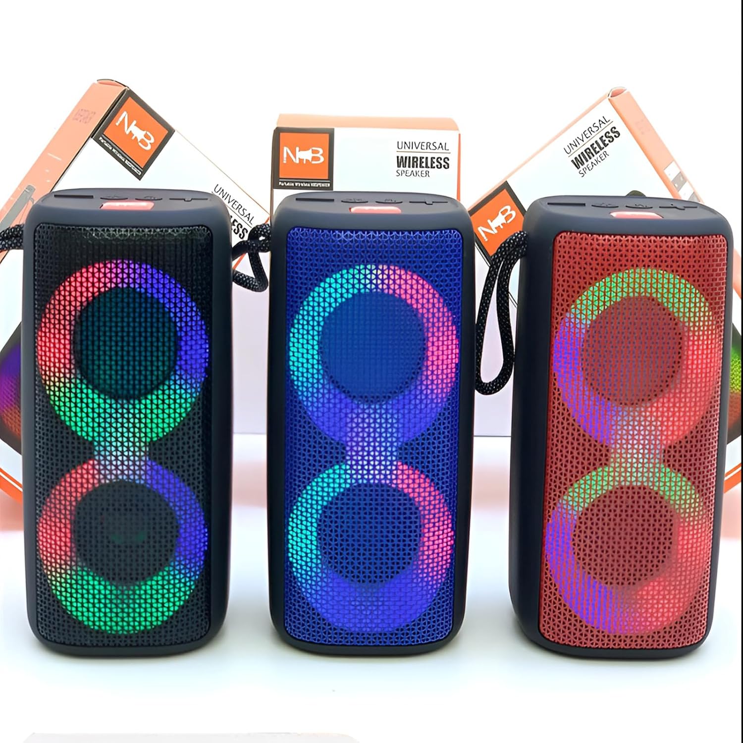 Портативна колонка MB-041 9150 Bluetooth з підсвічуванням∙ Колонка бездротова NB 041 з підсвічуванням і світловою музикою LED - мініатюра 5