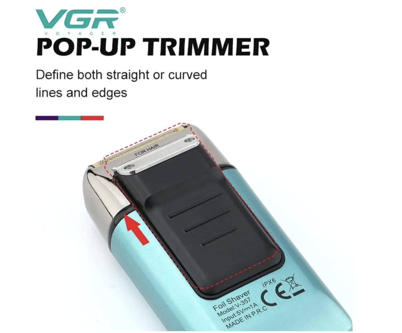 Електробритва VGR V-357 для гоління та стрижки волосся ∙ Бритва VGR V-357 для дому - мініатюра 2