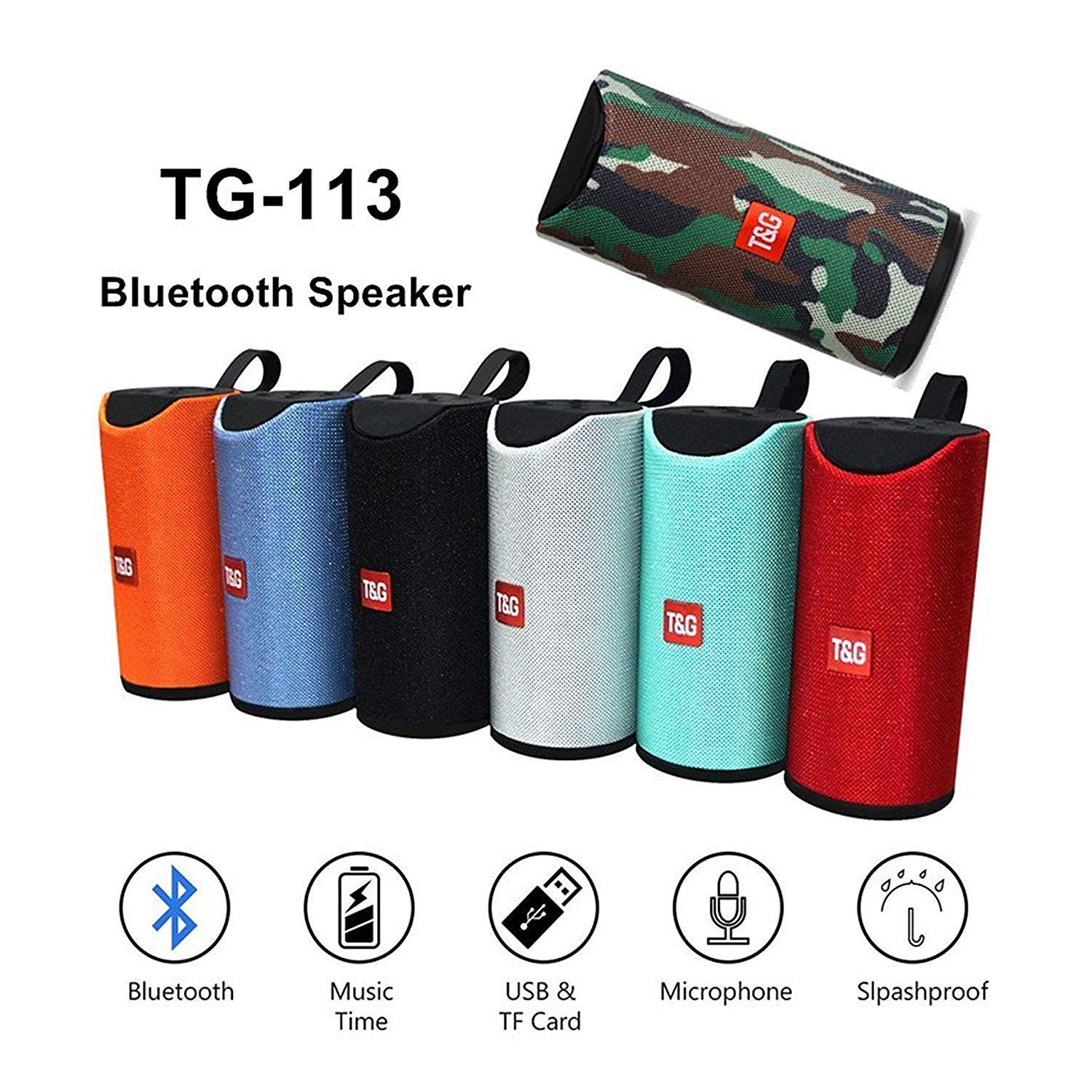 Акустична система T&G TG113 з Bluetooth та захистом від бризок ∙ Портативна колонка TiG TG113 - мініатюра 7