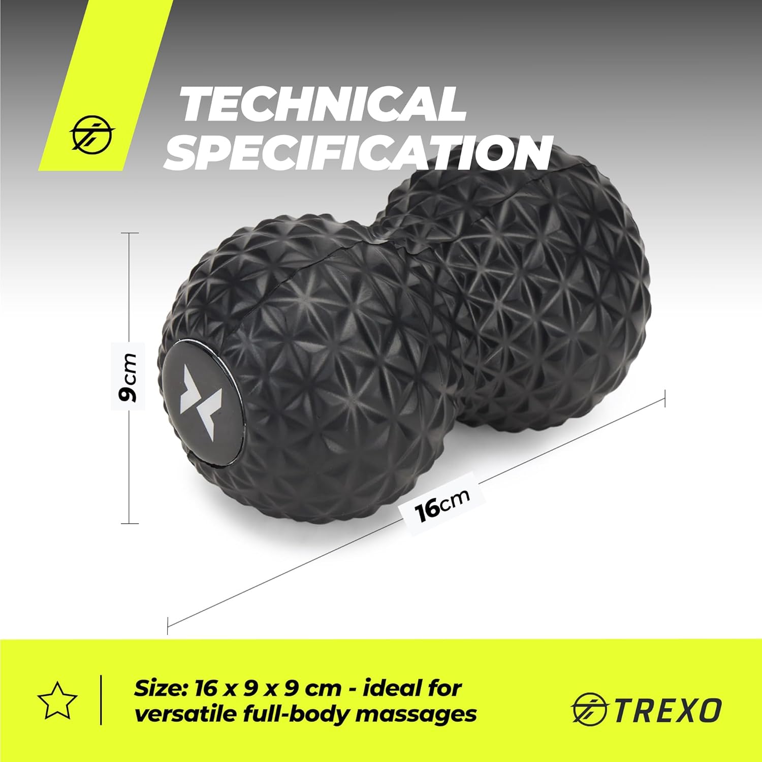 Фітнес-ролик із подвійним масажним м’ячем 16×9 см ∙ Набір для масажу ND-5274 - мініатюра 5