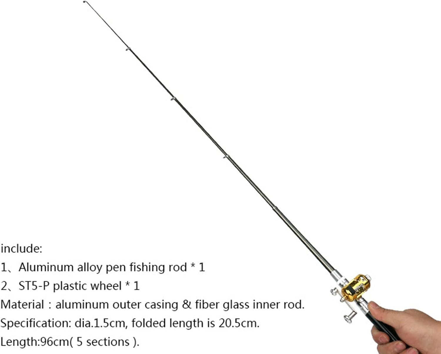 Кишенькова міні-вудка Fish Rod in Pen Case ∙ Вудка у вигляді ручки Fish Rod in Pen Case - мініатюра 2