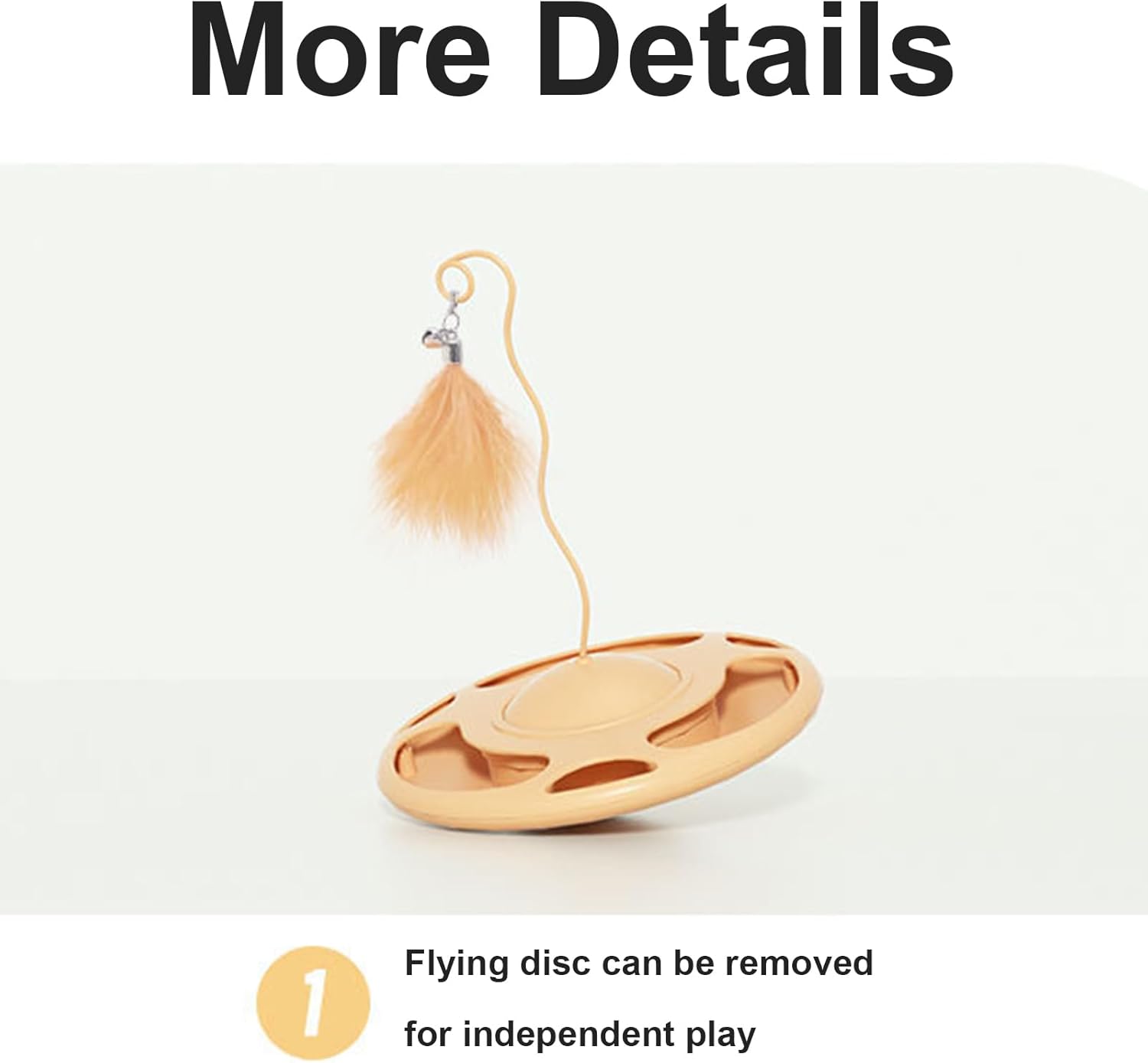 Ігровий трек для кішок 4 рівні з м'ячами та пером на пружині ∙ Інтерактивна іграшка для котів - мініатюра 3