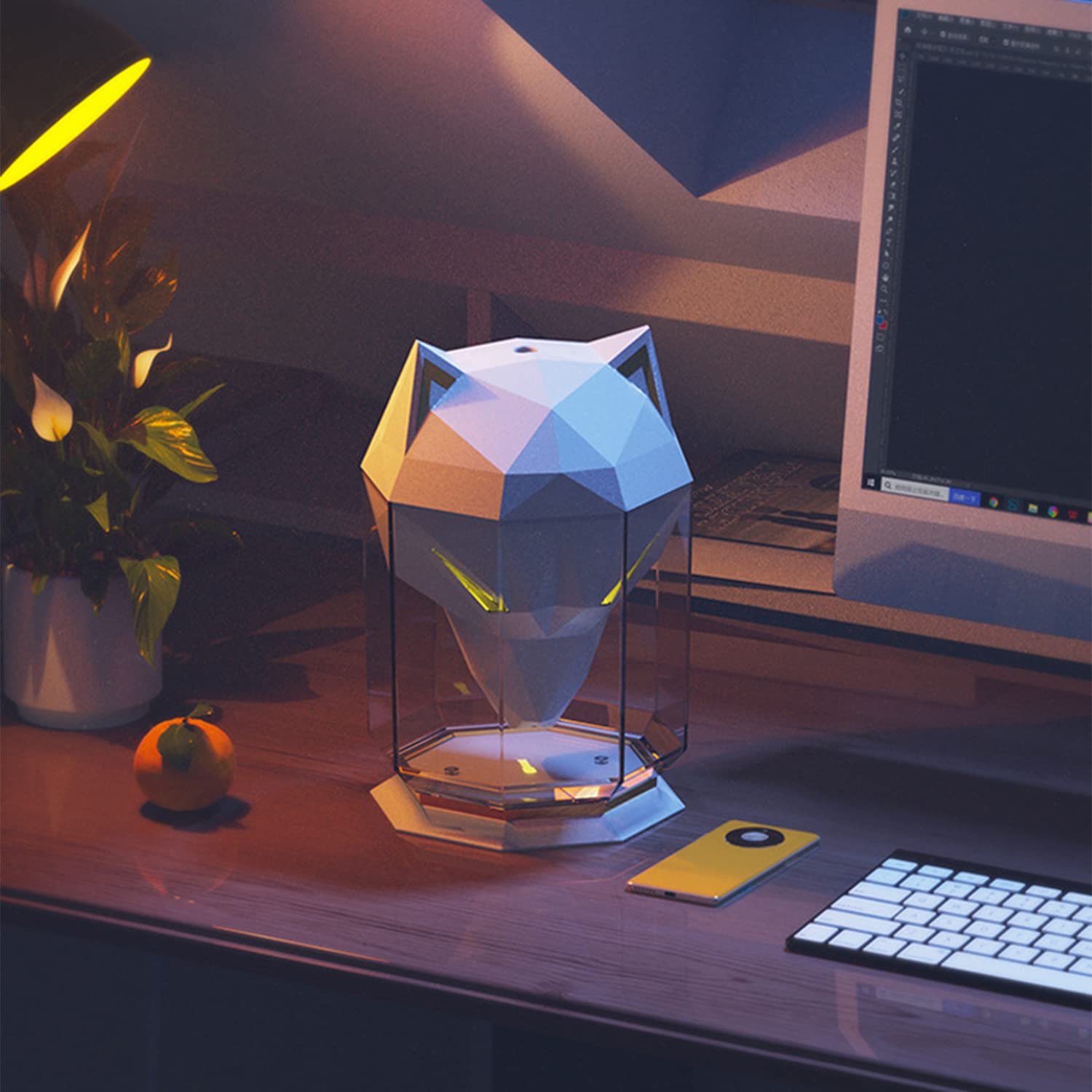 Портативний зволожувач повітря Kinscoter Guardian Wolf SH-L162 ∙ Зволожувач повітря у вигляді голови вовка 650 мл - мініатюра 8